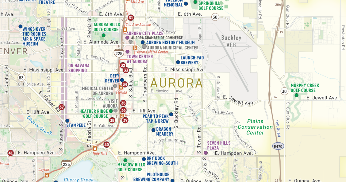Aurora Colorado County Map Aurora, Colorado Maps | Visit Aurora