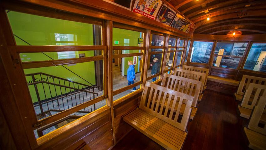 Take a look inside the 1913 Trolly Car at the Aurora History Museum in Aurora Colorado